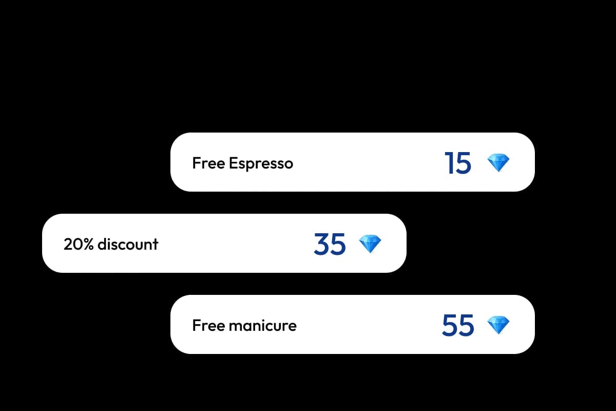 Interfaz de configuración de programa de fidelización sin código con función de escaneo de código de barras